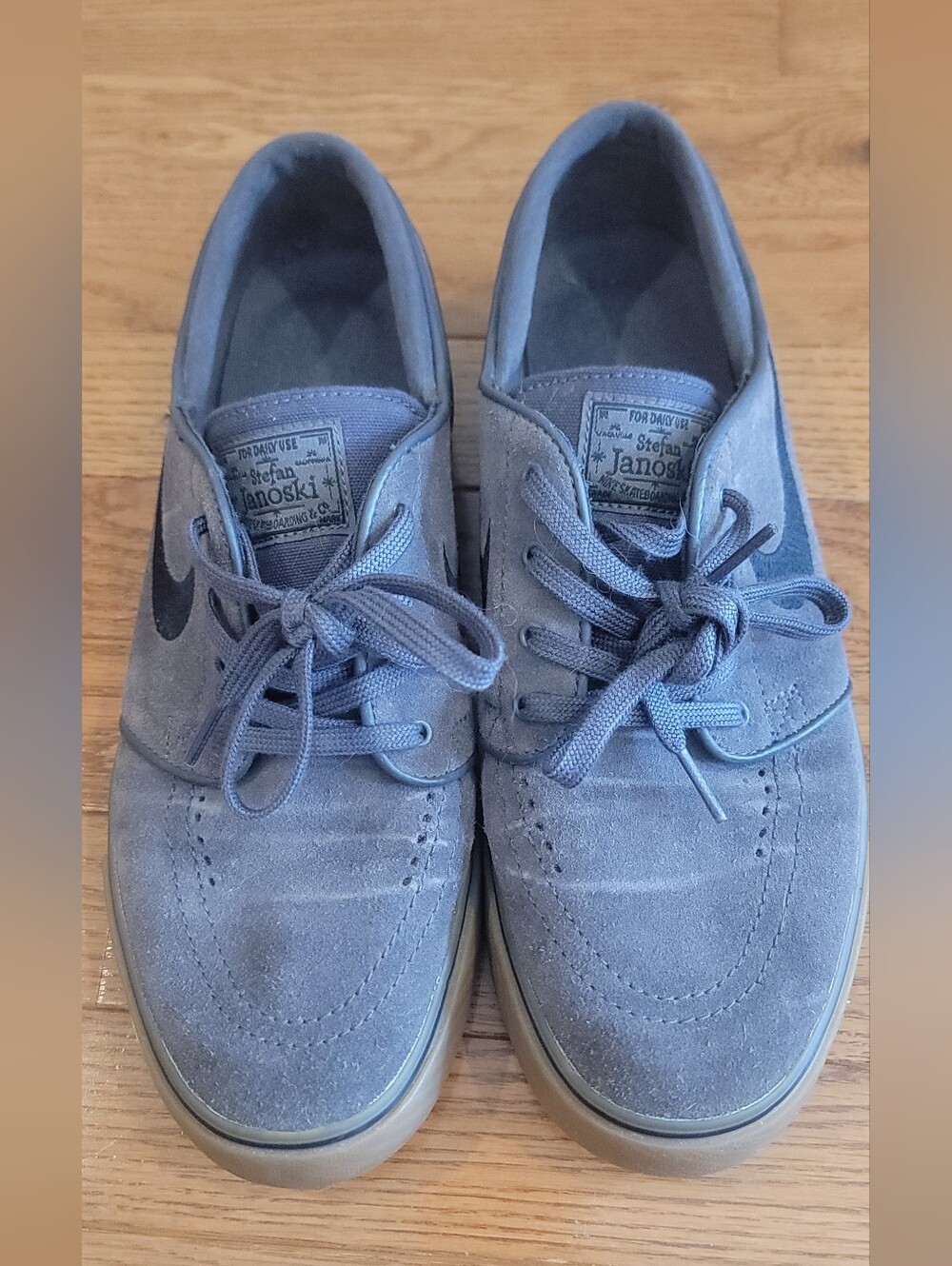 Nike Stefan Janoski Men's Suede Skate Shoes - Gray Size 9